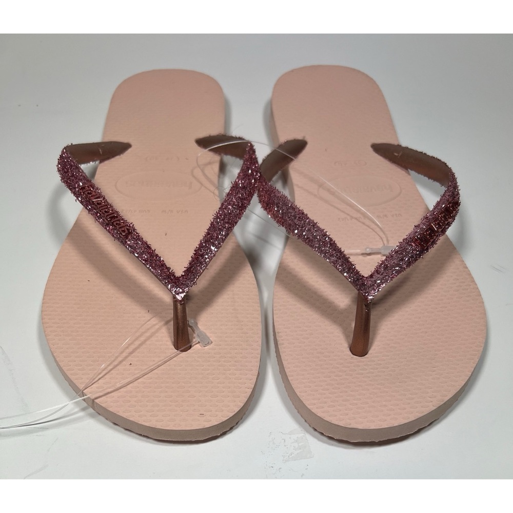 Havaianas Slim Sparkle II Flip Flops in Crocus Rose